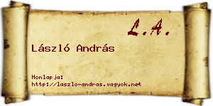 László András névjegykártya