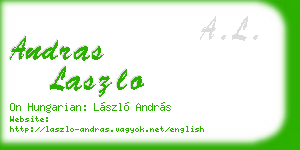 andras laszlo business card